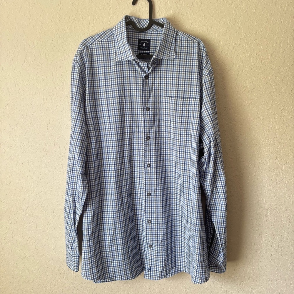 Johnnie-O | Men's Ruben Top Shelf Button Up Long Sleeve Gingham Shirt Size XL